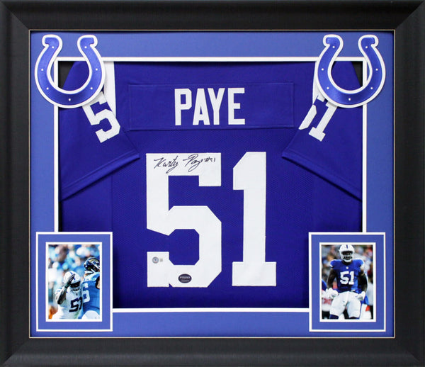 Kwity Paye Authentic Signed Blue Pro Style Framed Jersey BAS Witnessed