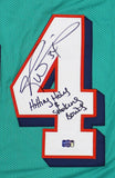 Ricky Williams Signed Miami Custom Teal Jersey with "Holes/Bowls" Insc