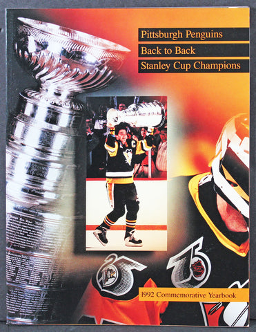 1992 Pittsburgh Penguins Stanley Cup Champions Commemorative Yearbook Magazine
