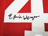 HOUSTON ROCKETS ELVIN HAYES AUTOGRAPHED SIGNED RED JERSEY JSA STOCK #215704