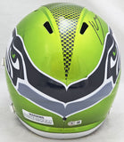 KENNETH WALKER III SIGNED SEAHAWKS FLASH GREEN FULL SIZE HELMET BECKETT 220394