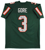 Miami Frank Gore Authentic Signed Green Pro Style Jersey Autographed BAS Witness