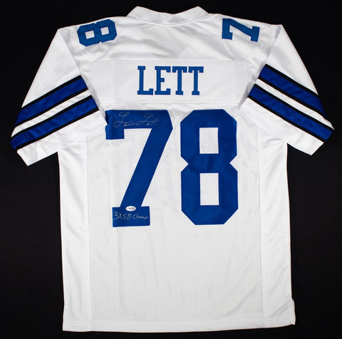 Leon Lett Signed Dallas Cowboys Jersey Inscribed "3xSB Champ" (JSA COA) Def-Line