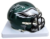 Zack Baun Signed/Autographed Green Mini Speed Helmet Eagles Beckett 198929