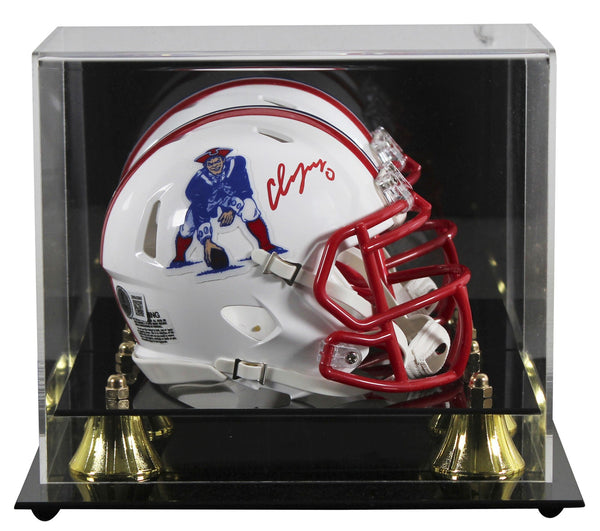 football helmet 1990 Patriots Christian Gonzalez Signed 1990-92 TB Speed Mini Helmet W/ Cas – Super Sports Center