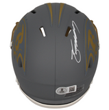 Zay Flowers Autographed Baltimore Ravens 'Slate' Mini Speed Helmet Beckett