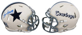 Cowboys Tony Dorsett Signed Retro Speed Mini Helmet W/ Case BAS Witnessed
