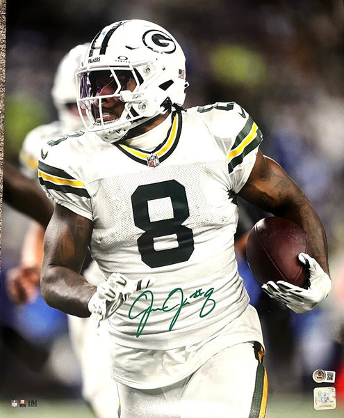 JOSH JACOBS - Green Bay Packers NFL Run Back - Signed 16x20 Photo #1 AUTO - BAS