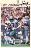 Tony Dorsett Autographed Dallas Cowboys Mini Poster 24/50 Beckett 46109