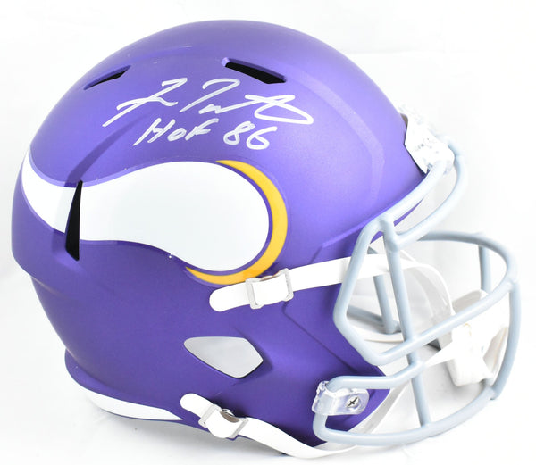 Fran Tarkenton Autographed Vikings F/S Tribute Speed Helmet w/HOF - Beckett W