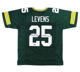 Dorsey Levens Signed Green Bay Custom Green Jersey with "SB XXXI Champs" Inscr.