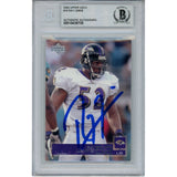 Ray Lewis Autographed/Signed 2002 UD #16 Trading Card Slab Beckett 53500