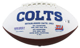 Colts Kwity Paye Authentic Signed White Panel Logo Football BAS Witnessed