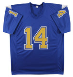 Dan Fouts Authentic Signed Blue Throwback Pro Style Jersey BAS Witnessed
