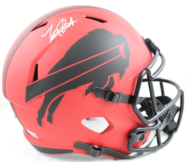 Keon Coleman Autographed Buffalo Bills F/S Rave Speed Helmet- Beckett W Hologram