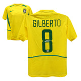 Gilberto Silva Signed Brazil FC Away Soccer Jersey #8 with Beckett COA
