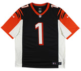 Bengals Ja'Marr Chase Signed Black Throwback Nike Limited Jersey BAS Witnessed
