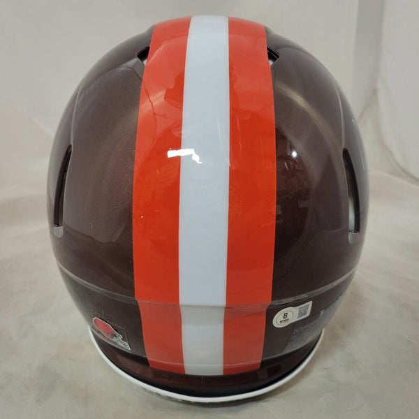 cleveland browns motorcycle helmet MYLES GARRETT SIGNED CLEVELAND BROWNS FS FLASH SPEED AUTHENTIC HELMET – Super Sports Center