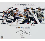 Tom Brady Signed New England Patriots Unframed 16x20 NFL Photo - 6x SB Collage
