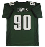 Jordan Davis Authentic Signed Green Pro Style Jersey Autographed JSA Witness