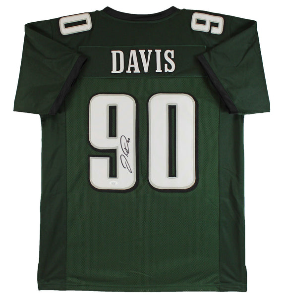 Jordan Davis Authentic Signed Green Pro Style Jersey Autographed JSA Witness