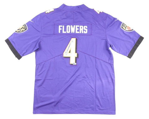 Zay Flowers Signed Baltimore Ravens Nike Style Jersey (Beckett) Boston Col. WR