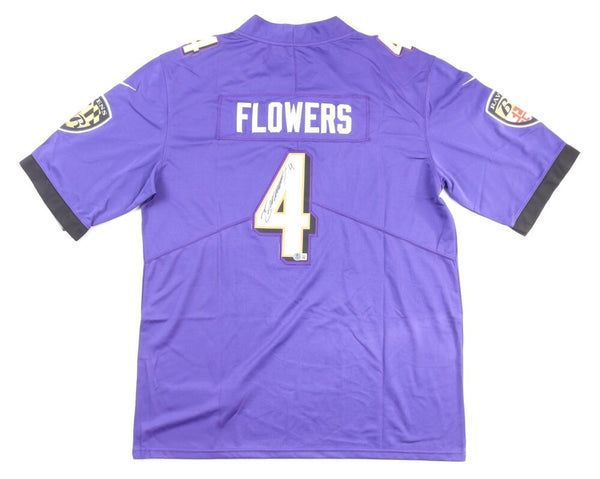 Zay Flowers Signed Baltimore Ravens Nike Style Jersey (Beckett) Boston Col. WR