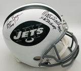 Emerson Boozer & Matt Snell Signed Full Size New York Jets Helmet (JSA COA)