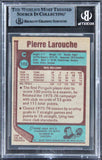 Penguins Pierre LaRouche Authentic Signed 1977 Topps #102 Card BAS Slabbed 2