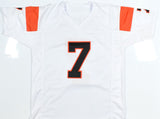 Boomer Esiason Autographed White Pro Style Jersey - Beckett Hologram
