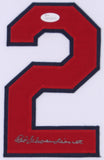 Red Schoendienst Signed St. Louis Cardinals 31x35 Custom Framed Jersey (JSA)