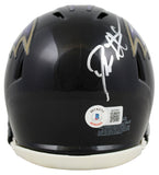 Ravens Deion Sanders Authentic Signed Speed Mini Helmet BAS Witnessed