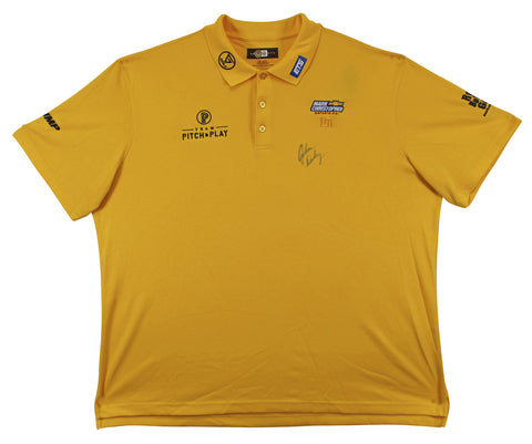 John Daly Authentic Signed Match Worn Yellow Polo Shirt BAS #BK84755