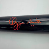 Autographed/Signed Ozzie Smith Black Rawlings Pro Baseball Bat Fanatics COA