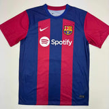 Autographed/Signed Gavi FC Barcelona Blue Soccer Jersey Beckett BAS COA