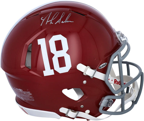 Nick Saban Alabama Crimson Tide Autographed Riddell #18 Speed Authentic Helmet