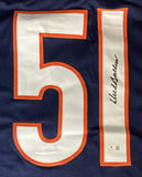 Dick Butkus Chicago Signed Blue Football Jersey BAS