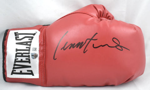 Lennox Lewis Autographed Red Everlast Boxing Glove *Right - Beckett W Hologram