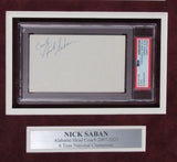 Alabama Football Coaches Signed Cards w/8x10 Photo Collage Framed PSA/DNA 199496