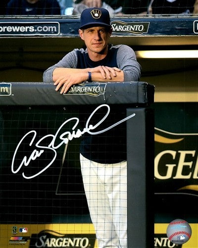 Brewers Manager CRAIG COUNSELL Signed 8x10 Photo #5 AUTO - 2018 NLCS Champ
