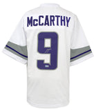 J.J. (JJ) McCarthy Signed White Alternate Custom Football Jersey - (BECKETT COA)