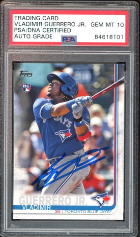 2019 Topps #NNO Vladimir Guerrero Jr. RC Rookie PSA/DNA Auto Grade GEM MINT 10