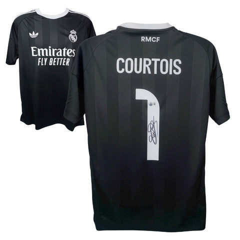 Thibaut Courtois Signed Real Madrid Goalkeeper Jersey #1 with Beckett Witness