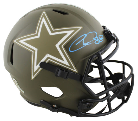 Cowboys CeeDee Lamb Signed Salute To Service Full Size Speed Rep Helmet Fanatics