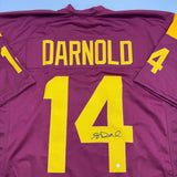 Autographed/Signed Sam Darnold USC Southen Cal Maroon College Jersey Steiner COA