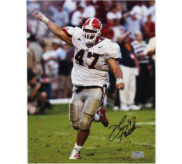 David Pollack Signed Georgia Bulldogs Unframed 11x14 NCAA Running Photo