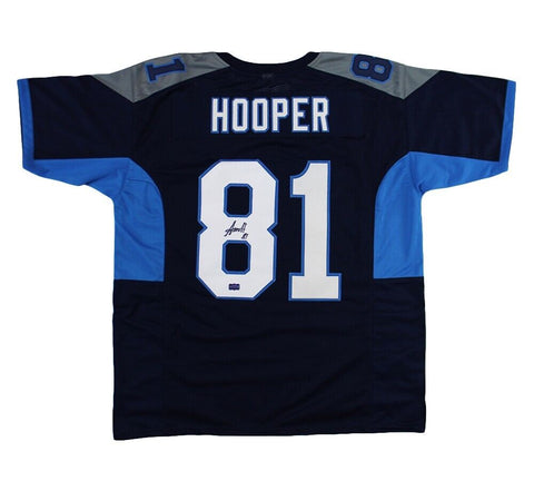 Austin Hooper Signed Tennessee Custom Navy Blue Jersey