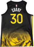 WARRIORS STEPHEN CURRY AUTOGRAPHED NIKE SWINGMAN ICON JERSEY 48 JSA 235684