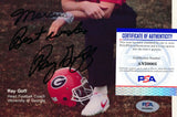 Ray Goff Signed/Inscribed 8x10 Photo Georgia Football Coach PSA/DNA 188141