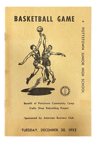 Pottstown Junior High School Basketball Program December 30 1952